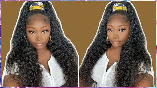 How To: Half Up Half Down Using A Headband Wig Ft. Curlyme Collection