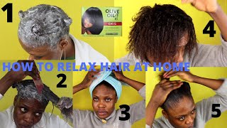 How I Relax My Short Hair At Home / With Olive Oil Ors Hair Relaxer