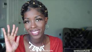 Spicy Halo Braid On Short 4C Natural Hair