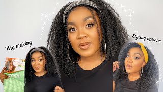 How To: Make A Half Wig Or Headband Wig|Style It|Baby Hair Tutorial & Lots Of Tips
