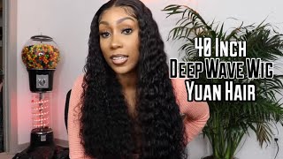 Best 40 Inch Deep Wave Review Yuan Hair On Aliexpress Affordable  13X6 Wig On Aliexpress Loose Wave
