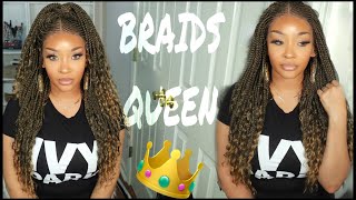 Super Realistic Cornrow Goddess Box Braided Wig| Ft. Braids Queen