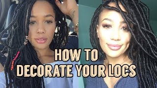 How To Decorate Your Locs! Jewelry - Wrapping Faux Locs (Detailed)
