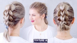 How To Three Strand Pull Through Braid Hair Tutorial | Milabu