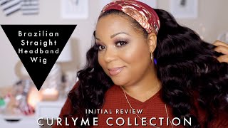 Curlyme Collection Brazilian Straight Headband Wig Initial Review | Life Just Got Easier!
