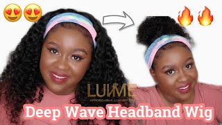 How To Install And Style Headband Wigs Ft Luvmehair Deep Wave Headband Wig
