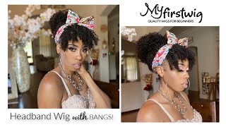 No Edges? Receding Hairline? Get A Headband Wig With Bangs! Feat. Myfirstwig