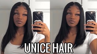 90'S Style Layers Tutorial On 18 Inch Closure Wig + Review | Ft. Unice Hair