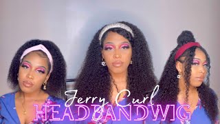 How To Style A Jerry Curl Headband Wig | Ft Luvme Hair