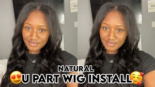 Easy U-Part Wig Install For A Sew In/Natural Look! *Beginner Friendly* Ft. Alipearl Hair