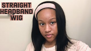 Straight Headband Wig Review From Amazon Ft Sunber Hair | 18 Inch Under $100 | How To Style