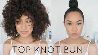 Easy Top Knot Bun For Short Hair