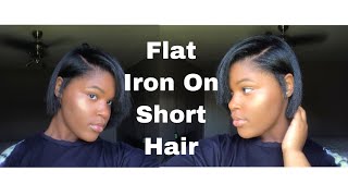 How To Flat Iron On Short Hair (Routine)