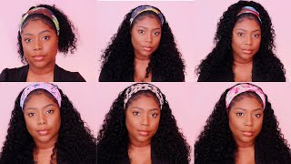 The Easy Way To Slay Curly Headband Wig + 3 Ways To Style Headband Wig | Feat. Wequeen