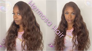 Easy Install | Brown Wig #4 Colored Human Hair 13X4 Lace Front Wig |  Hermosa Hair