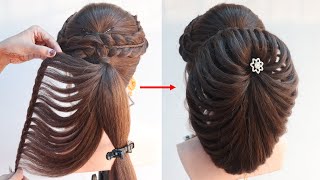 Attractive Hairstyle For Party Wear | Hairstyle With Front Variation
