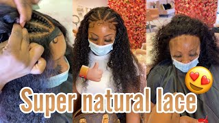 Is It Giving Lace? Tutorial How To Half Curly Hair Half Braids! Curly Hairstyles | Ft. Alimicehair
