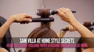 How To Create Volume With A Round Brush And Flat Iron