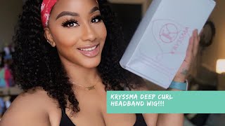 Amazon Find- Kryssma Deep Curly Headband Wig