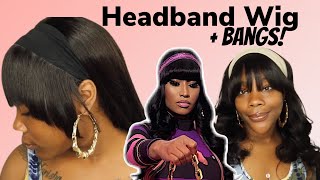 Headband Wig! No Edges| No Glue| No Spray| Headband Wig W/ Bangs Ft Rpgshow Lifestyle