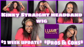 Luvme Hair Kinky Straight Headband Wig Unboxing Review & 2 Week Update | My First Headband Wig