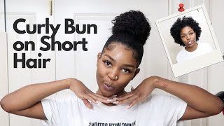 Curly Bun With Clip Ins | On Short Hair