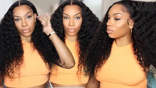 Affordable 13X6 Deep Wave Frontal | 26" Middle Part Install | Upgradeu Hair
