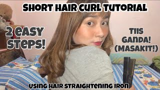 How To Curl A Short Hair Using A Straightening Iron By Tammy Lu