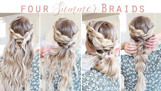 Four Summer Braids | Buildable Hairstyles | Mixed Braids | Twist Me Pretty
