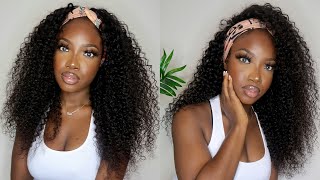 How To Wear A Headband Wig Straight Out The Box! | On The Go Wig | Ft. Julia Hair