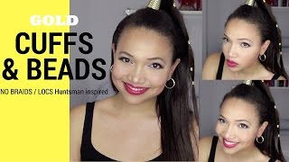 How To Add Gold Cuffs Beads To Your Hair - No Braids Or Locs Gold Cuff Beads
