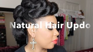 Natural Hair | Natural Hair Updo With Braiding Hair Tutorial