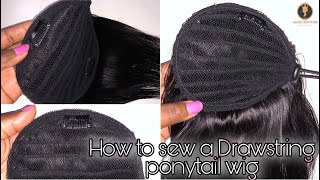 Turn Your Extra Wefts To A Drawstring Ponytail Wig | It'S So Easy