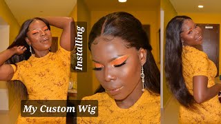 Installing The Custom Frontal Wig I Made Out Of An Old Wig
