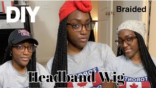 Diy Braided Headband Wig| Tiktok| Myesha Marie