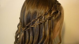 Scissor Twist Waterfall Braid Hairstyle