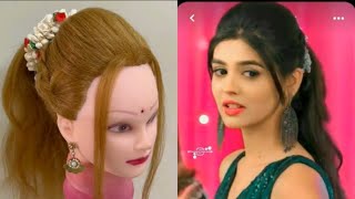 #Wedding Hairstyle\\#Akshu Inspired Hairstyle For Engagenemt \\#Ponytail Hairstyle\\#A1 Hairst