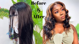 Diy Highlighted Wig For Beginners Hd Lace Closure Wig | Ft Nabeautyhair.Com | Omoni Got Curls