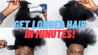 Short To Long Hair Real Quick!! | Blow Dry Your Hair To Make It Longer!