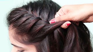 Lace Braid Hairstyle For Wedding/Party/Work | New Hairstyles For Long Hair 2022  | Hair Style Girl