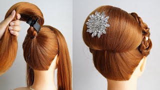 Elegant Updo Hairstyle For Wedding - Bridal Hairstyle Tutorial