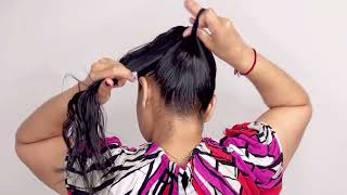 Once A Week Oiling Is Mandatory For My #Hair | Oily Hair Bun Hairstyle Using Clutcher | #Hairstyles