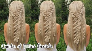 Combo Of Mini Braids | Hot Instagram Hairstyle | How To Braid Hair