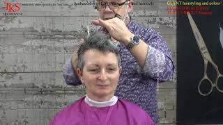 Feminine Pixie Scissor Over Comb Short Hair. Tutorial Video Gerlie Is Model  T.K.S.