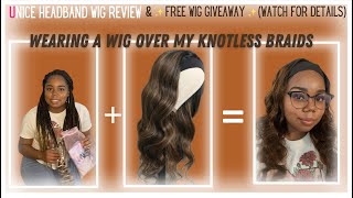 Wearing A Wig Over My Knotless Braids? | U-Nice Headband Wig | Honest Review