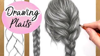 How To Draw A Plait / Braid: Hair Drawing Tutorial | Step By Step