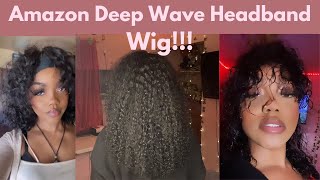 Amazon Deep Wave Headband Wig Review/ Must Have!