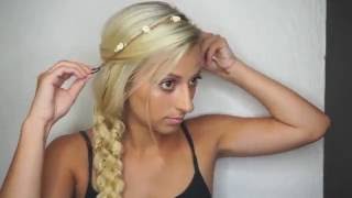 5 Strand Princess Braid With Flower Child Hair Accessory & Luxy Hair Extensions