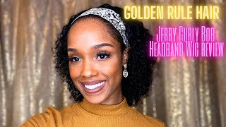 Golden Rule Hair Review | Jerry Curly Bob Headband Wig