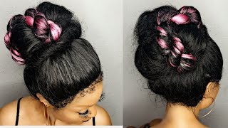 How To Make Updo Hair Style On Wig Cap.